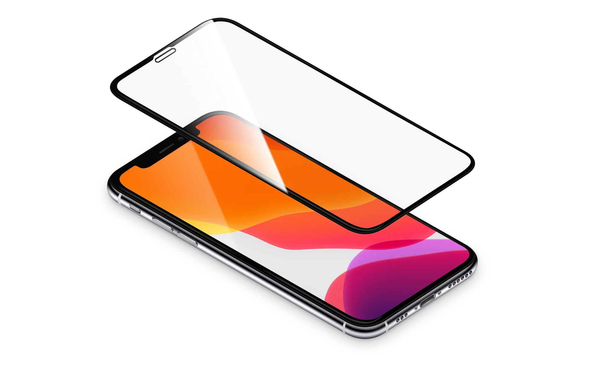 Torrii Bodyglass Full Coverage Curved For iPhone 11 Pro - Black - Tashqila Torrii Bodyglass Full Coverage Curved For iPhone 11 Pro - Black - Tashqila